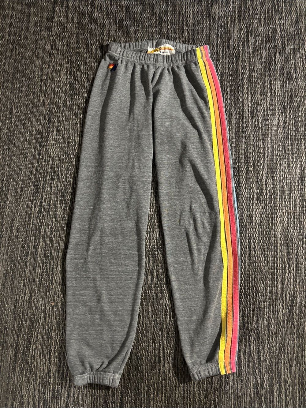 Aviator Nation 5 Stripe Jogger Sweatpant Grey Size XS